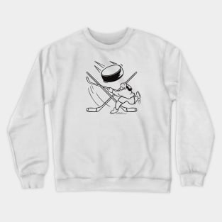 Hockey Player With Ponytail Women's Hockey Design Crewneck Sweatshirt